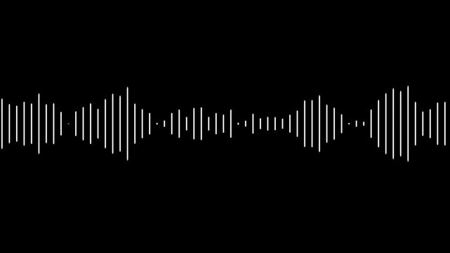 Sound wave audio spectrum black background, White line audio wave visualization on transparent background,
Audio visualization- Podcast sound waves for online audio streaming.
