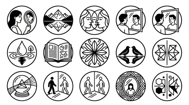 Abstract Icons: Reflection, Identity, Nature, Symmetry, and Transformation