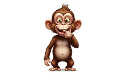 Obraz premium Playful Monkey Clipart Character Illustration