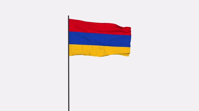 Armenia Flag Animation 4K Transparent Background with Alpha Channel
