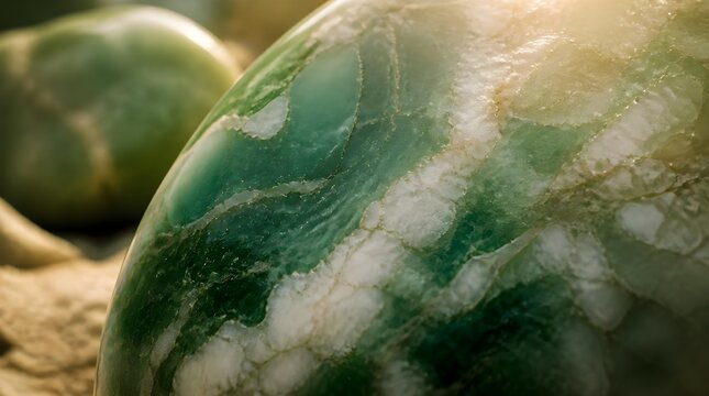Beautiful texture of polished jade stone, luxurious abstract background of natural stone