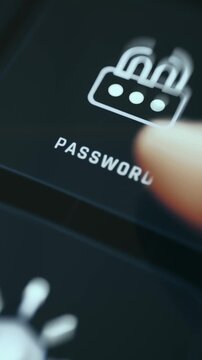 Lock icon with dots representing Password management system