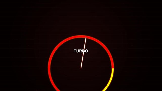 Turbo Gauge Animation Representing Speed and Acceleration