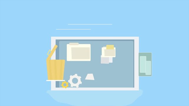 Delete your file but you need this delete file recover process, recover from digital device, animation clip video