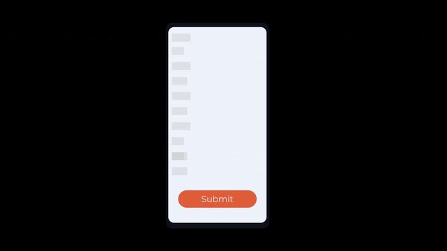 Submit button icon animation. Alpha matte with transparent background with 4K Resolution.