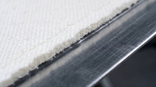 Ceramic fiber blanket bonding interface on metallic panel