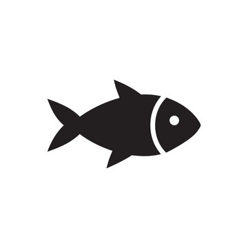 Fish or seafood flat icon for food apps and websites
