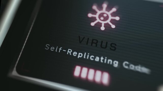 Self-replicating code virus, computer virus icon
