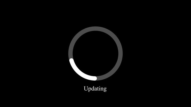 Privacy and data management UI showing erasing process status on black background , with video animation.