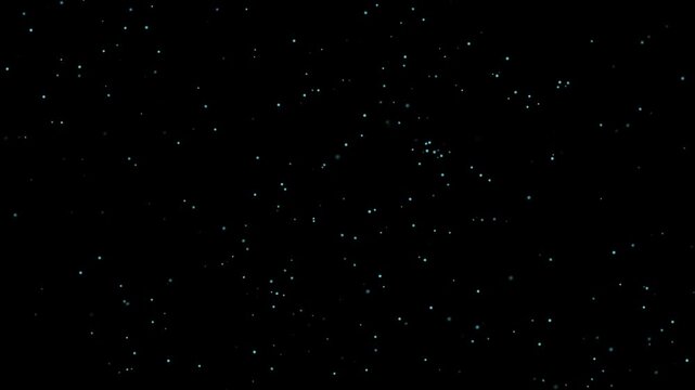 Twinkling Dust Particles, Alpha Sparkle Animation, Night Sky Star Field, Floating Light Specks, Transparent Particle Overlay, Cosmic Glitter Motion