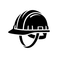 Fototapeta premium Industrial Hard Hat Construction Safety Helmet Icon for Professional Engineering Site Protection and Architectural Building Project Design