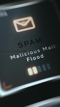 Spam and Malicious Mail Flood Warning with Activity Indicator Bars