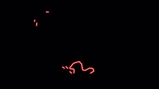 Lightning Strike Animation, Electric Lightning Bolt Flash Effect, Dramatic Thunderstorm Energy Overlay on Black Background
