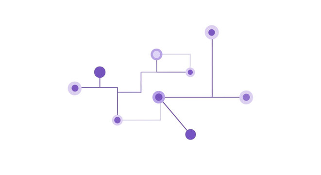 Network diagram with nodes.