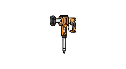 Fototapeta premium Electric drill on white background.