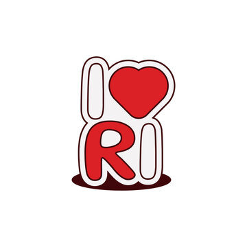 Heart-shaped patriotic icons