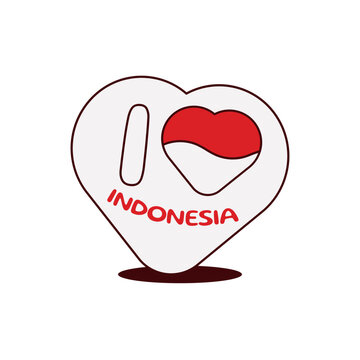 Heart-shaped patriotic icons