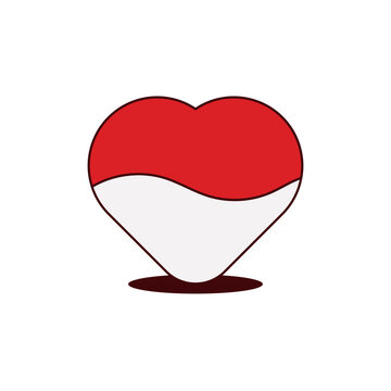 Heart-shaped patriotic icons
