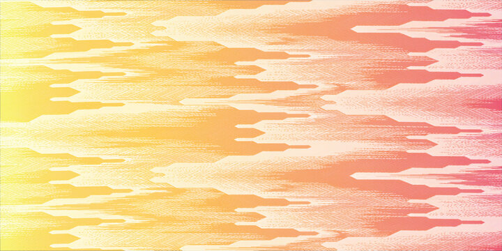 Modern Horizontal Tribal Arrow Texture with Pastel Orange Gradient