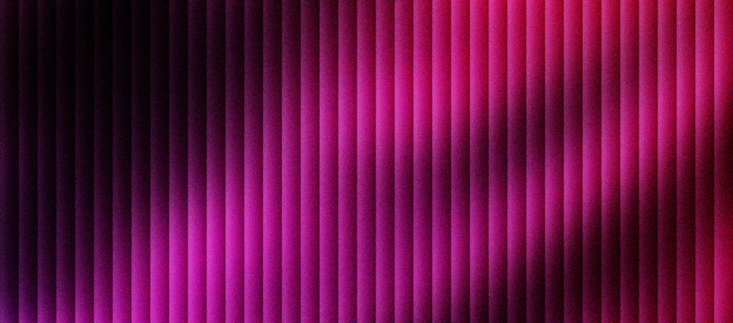 Abstract magenta neon light background with vertical stripes. Vibrant purple glowing lines texture for modern digital design. Dark pink gradient wave pattern for futuristic tech wallpaper.