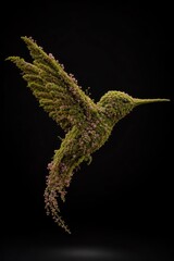 Obraz premium Hummingbird Of Blooming Moss