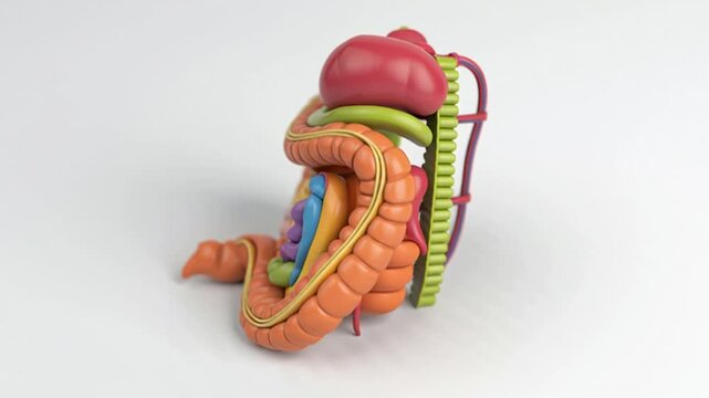 3D Model of Human Digestive System with Detailed Anatomy