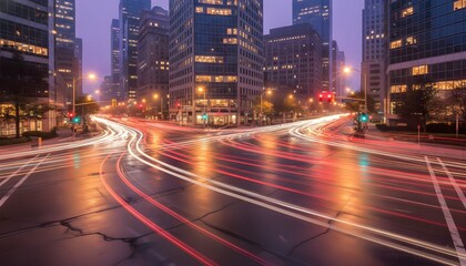 Fototapeta premium Three-Way Intersection Motion