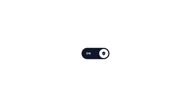 Minimalist toggle switch button icon isolated on a clean white background.