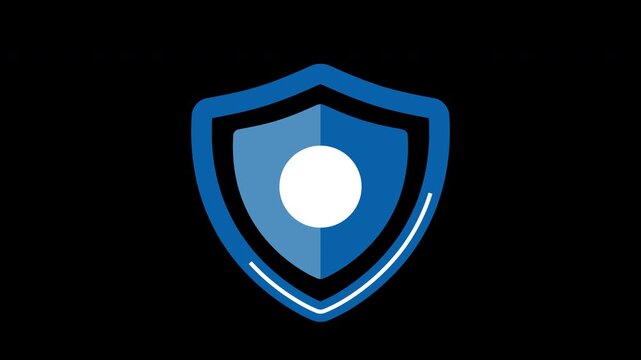 Blue shield protection animation