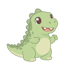 Fototapeta premium Cute Dinosaur Cartoon Character Vector Illustration