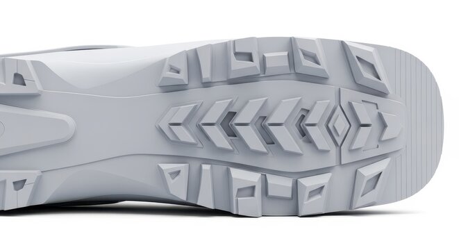 Close-up of shoe sole tread.