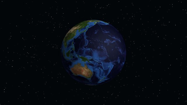 Earth Zoom Animation Focusing on Tarsus Turkey with Geographic Coordinates