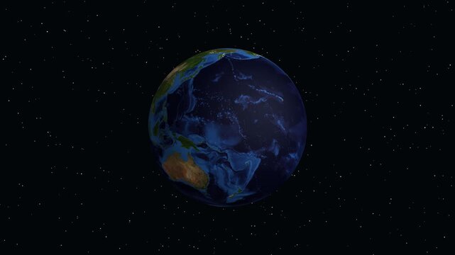 Earth Zoom Animation Focusing on Bhilai India with Population Data