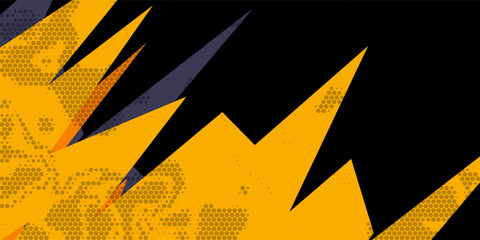 Abstract urban graffiti background with geometric triangles, grunge spray paint splash, and lightning lines. Chaotic vector pattern for modern street art. © Siti