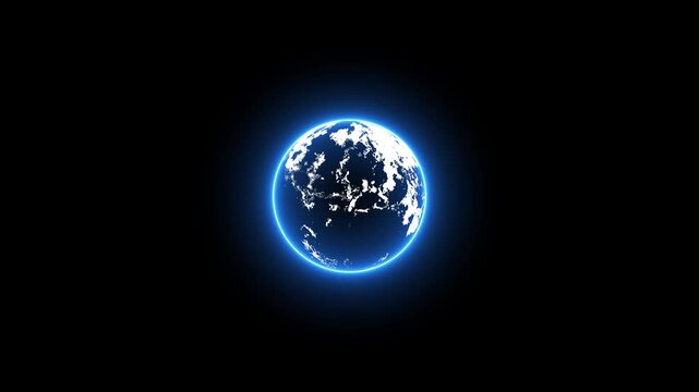 A luminous blue ring encircles a stylized planet with a textured white surface against a stark black background, evoking a sense of cosmic wonder and scientific exploration in deep space