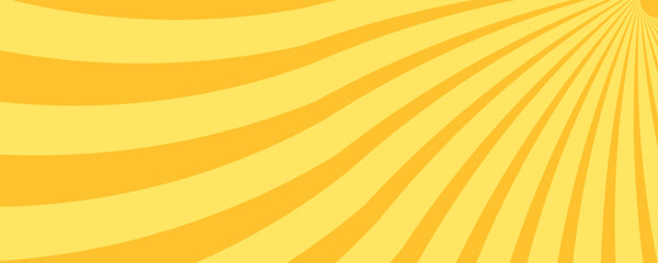 Obraz premium Radiating from the bottom left corner, a vibrant yellow sunburst background creates an energetic and dynamic atmosphere, perfect for adding a touch of brightness and warmth
