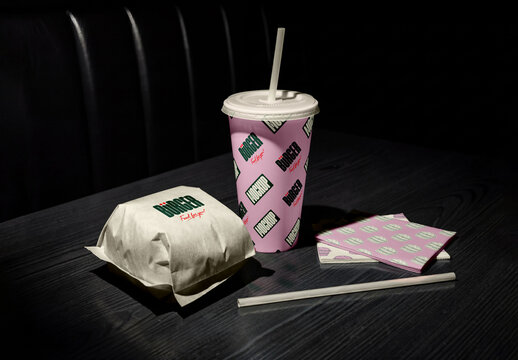 Small Restaurant Set Mockup