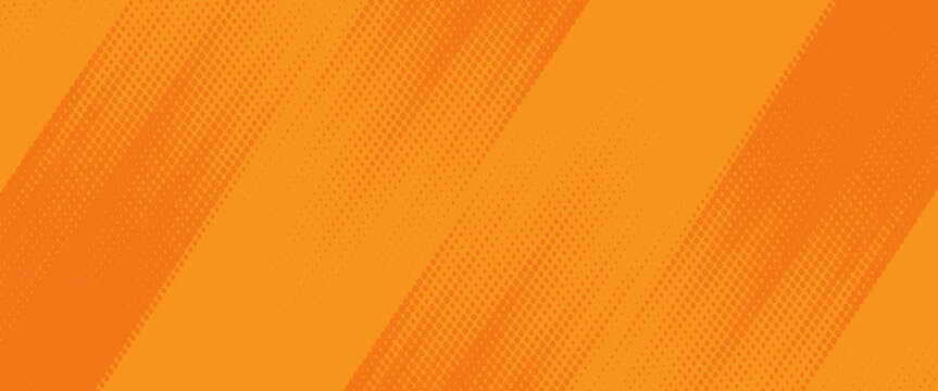 Abstract orange background with halftone dots forming vertical wave patterns. Bright, energetic, and suitable for modern digital design.