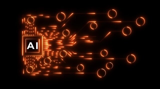 Ai tools or neon box. Agentic AI technology motion background. Multi agent AI systems, Automate daily Tasks.Smart AI efficiency, Automate repetitive work.4k video Motion Graphic Animation ..