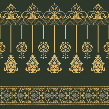 Elegant Ottoman Inspired Decorative Wallpaper Pattern