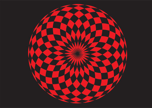 red and black circle