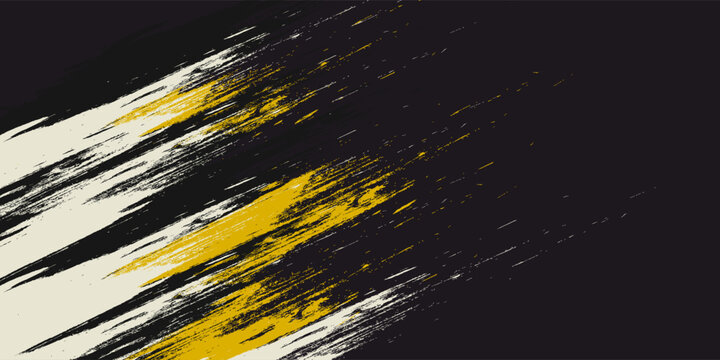 Dynamic Yellow and White Brush Strokes.