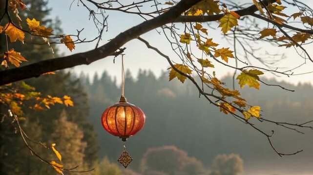 Chinese lantern in autumn