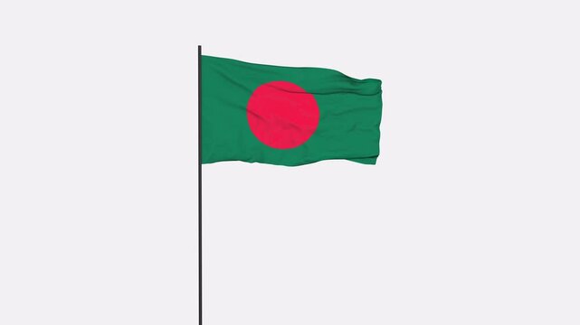 Bangladesh Flag Animation 4K Transparent Background with Alpha Channel