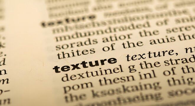 Macro dictionary definition of the word texture close up