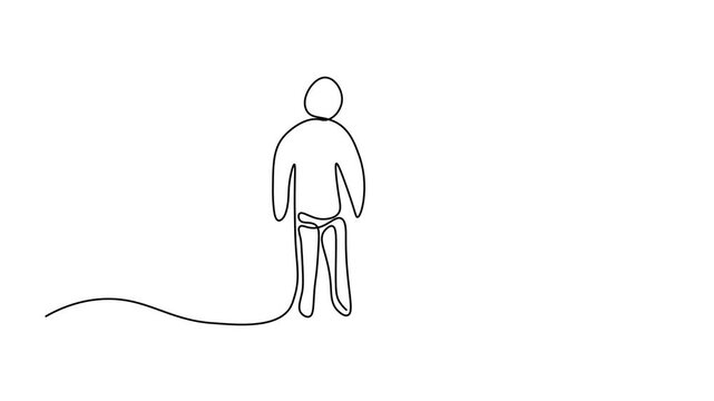 Continuous line drawing of a couple holding hands, minimalist romantic illustration. Self drawing animation one continuous line draw, logo on white background