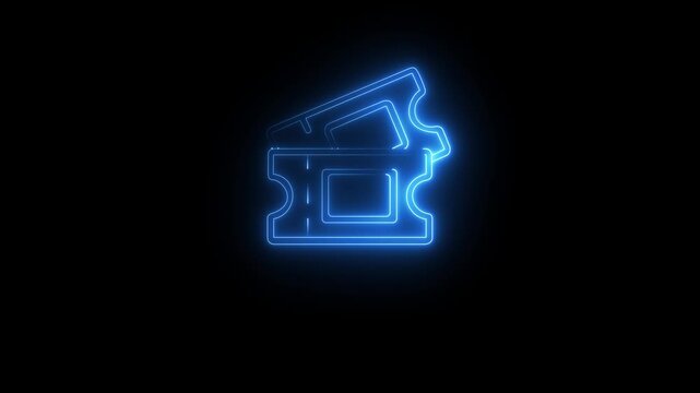 Grab your tickets and enjoy your show with this animated vector icon of movie tickets ,Tickets white line animation. Ticket animation featuring two tickets in a simple line..