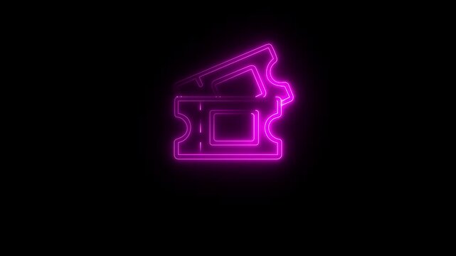 Grab your tickets and enjoy your show with this animated vector icon of movie tickets ,Tickets white line animation. Ticket animation featuring two tickets in a simple line..