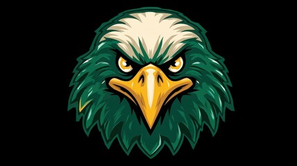 Fototapeta premium Bold eagle mascot portrait for college athletic branding and promotional materials
