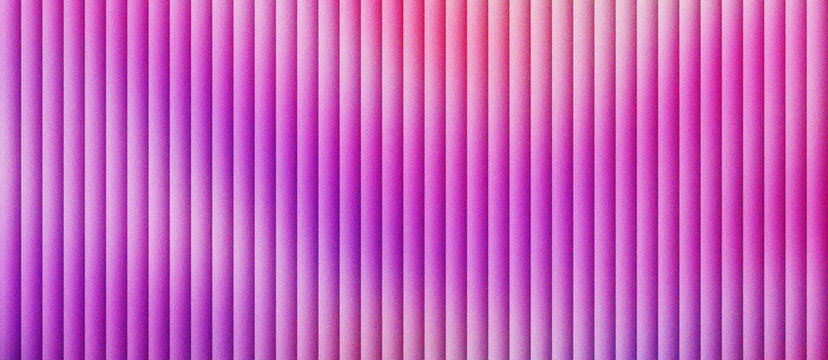 Vibrant pink vertical stripe background, abstract magenta corrugated metal texture with rhythmic parallel lines. Modern fuchsia gradient pattern for creative web design and digital backdrop.